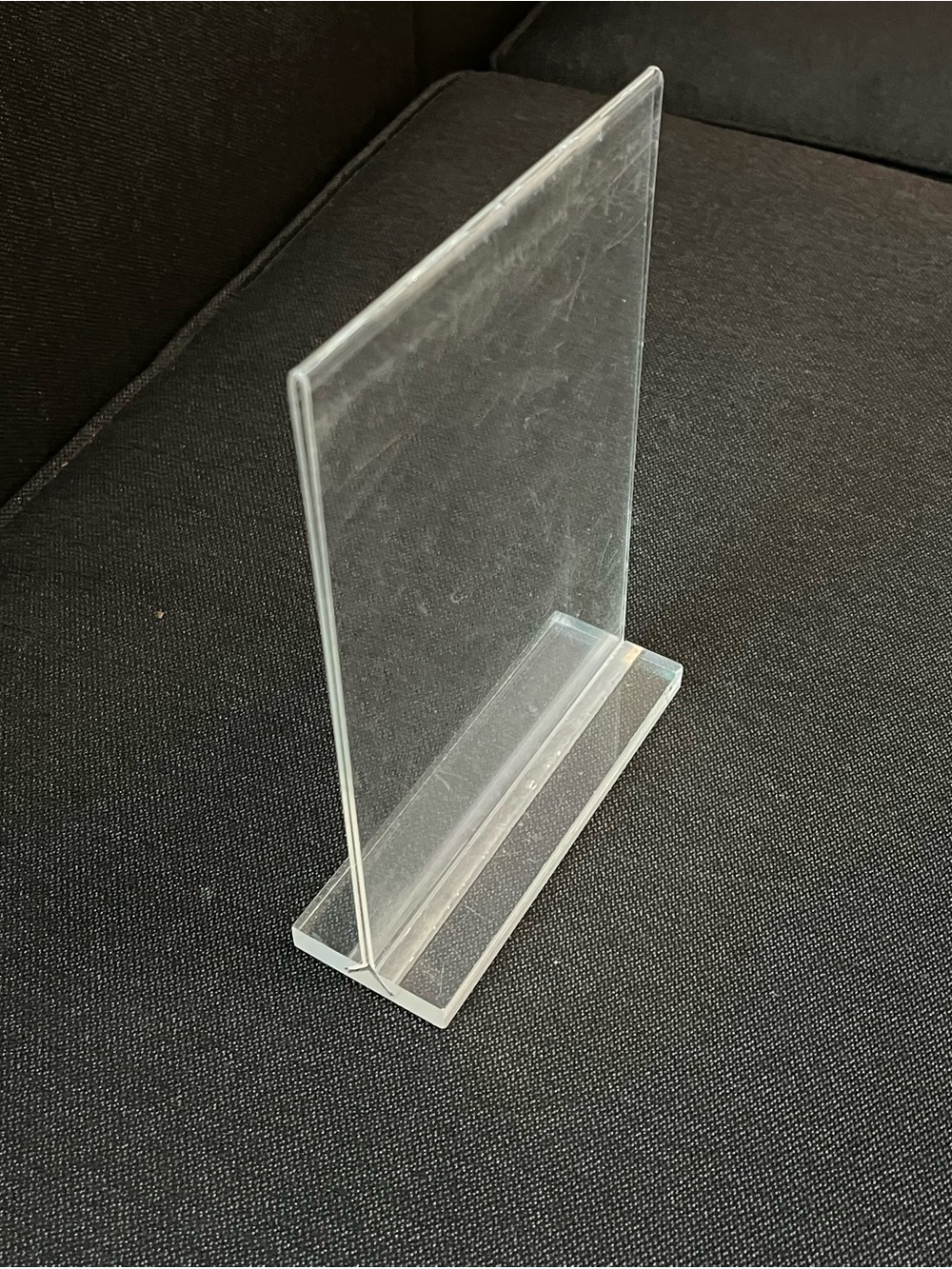 Clear Acrylic Sign Holder - Vertical T-Style